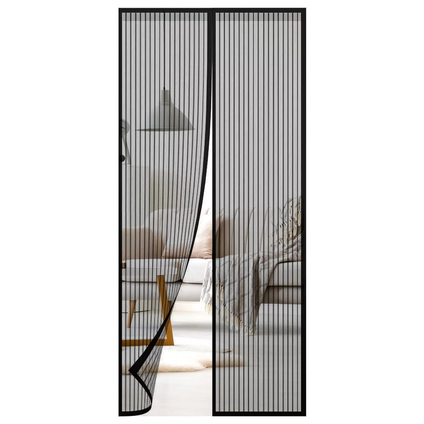 Magnetic Mesh Screen Door – Hands-Free Insect Barrier with Auto-Close