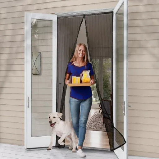 Magnetic Mesh Screen Door – Hands-Free Insect Barrier with Auto-Close