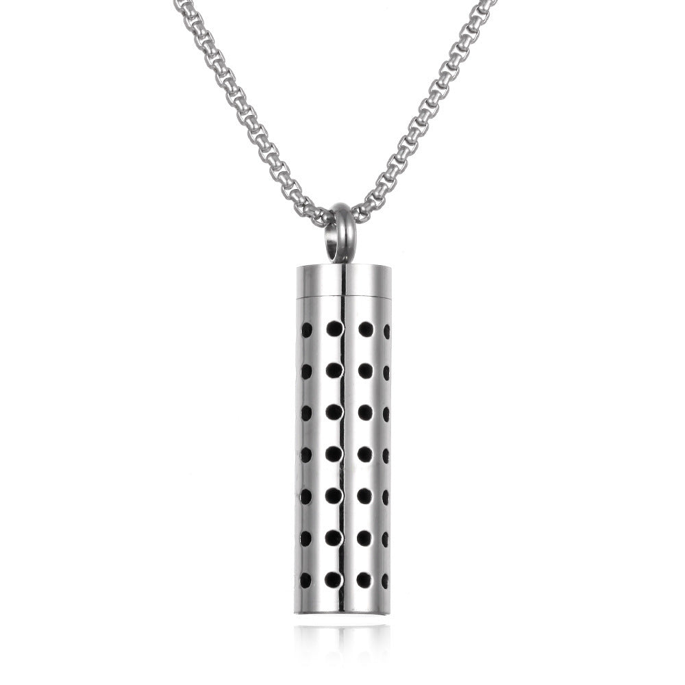 Aromatherapy Essential Oil Necklace – Titanium Steel