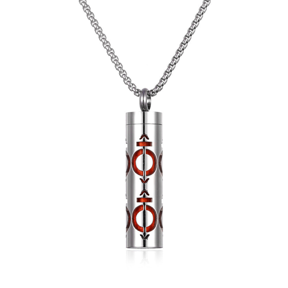 Aromatherapy Essential Oil Necklace – Titanium Steel