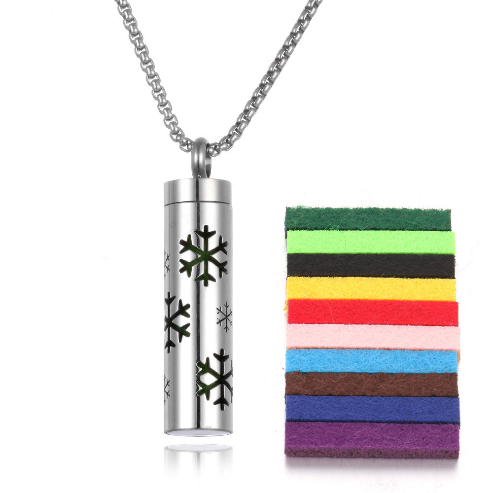 Aromatherapy Essential Oil Necklace – Titanium Steel