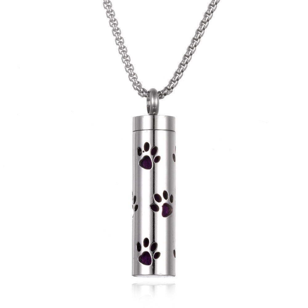 Aromatherapy Essential Oil Necklace – Titanium Steel