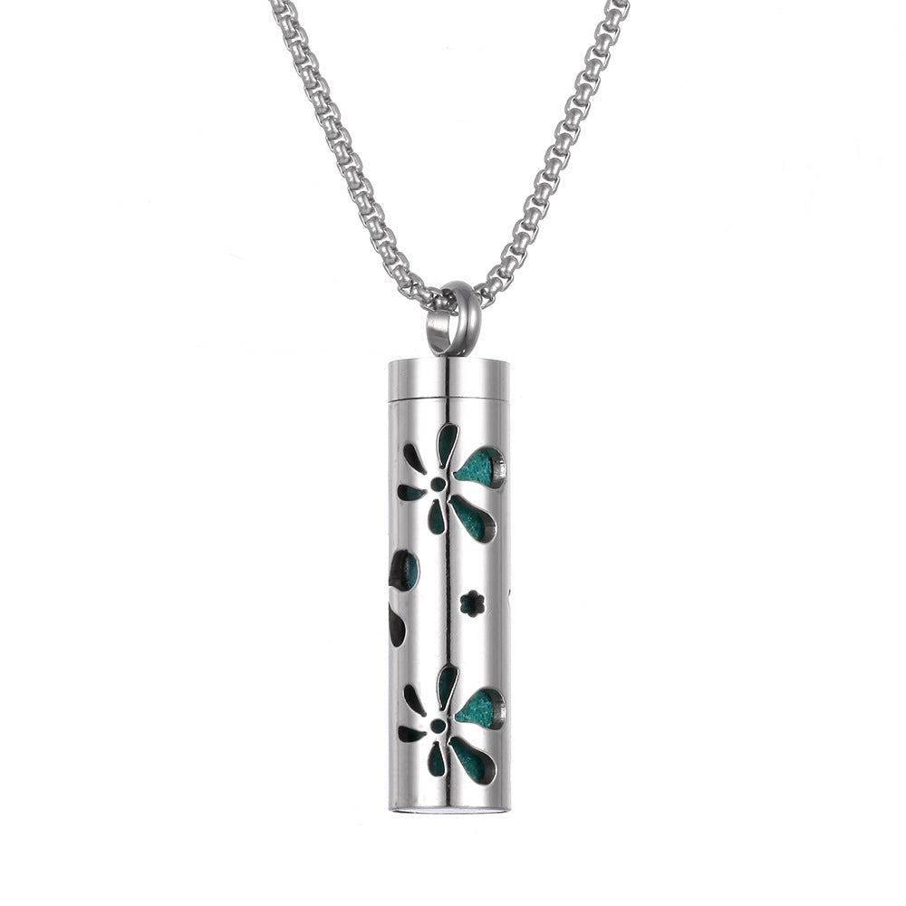 Aromatherapy Essential Oil Necklace – Titanium Steel