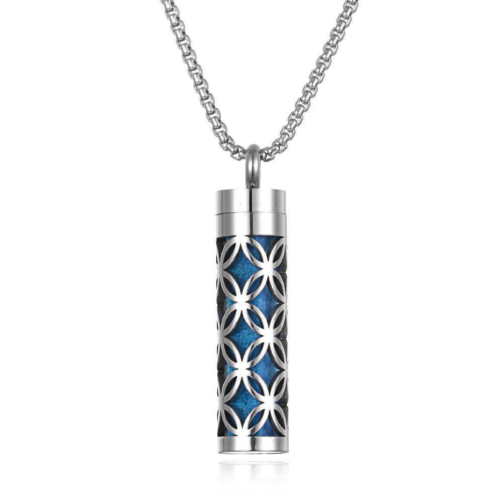 Aromatherapy Essential Oil Necklace – Titanium Steel