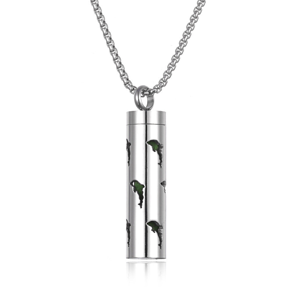 Aromatherapy Essential Oil Necklace – Titanium Steel