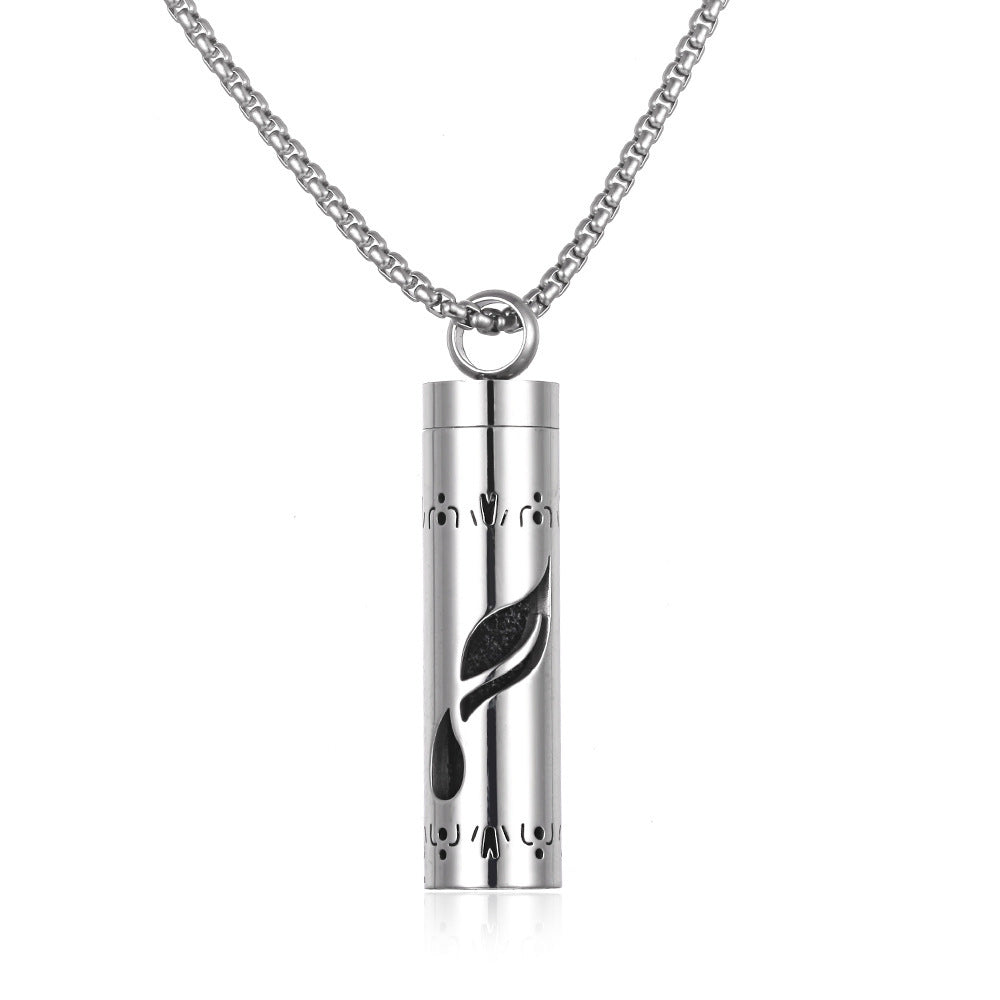 Aromatherapy Essential Oil Necklace – Titanium Steel