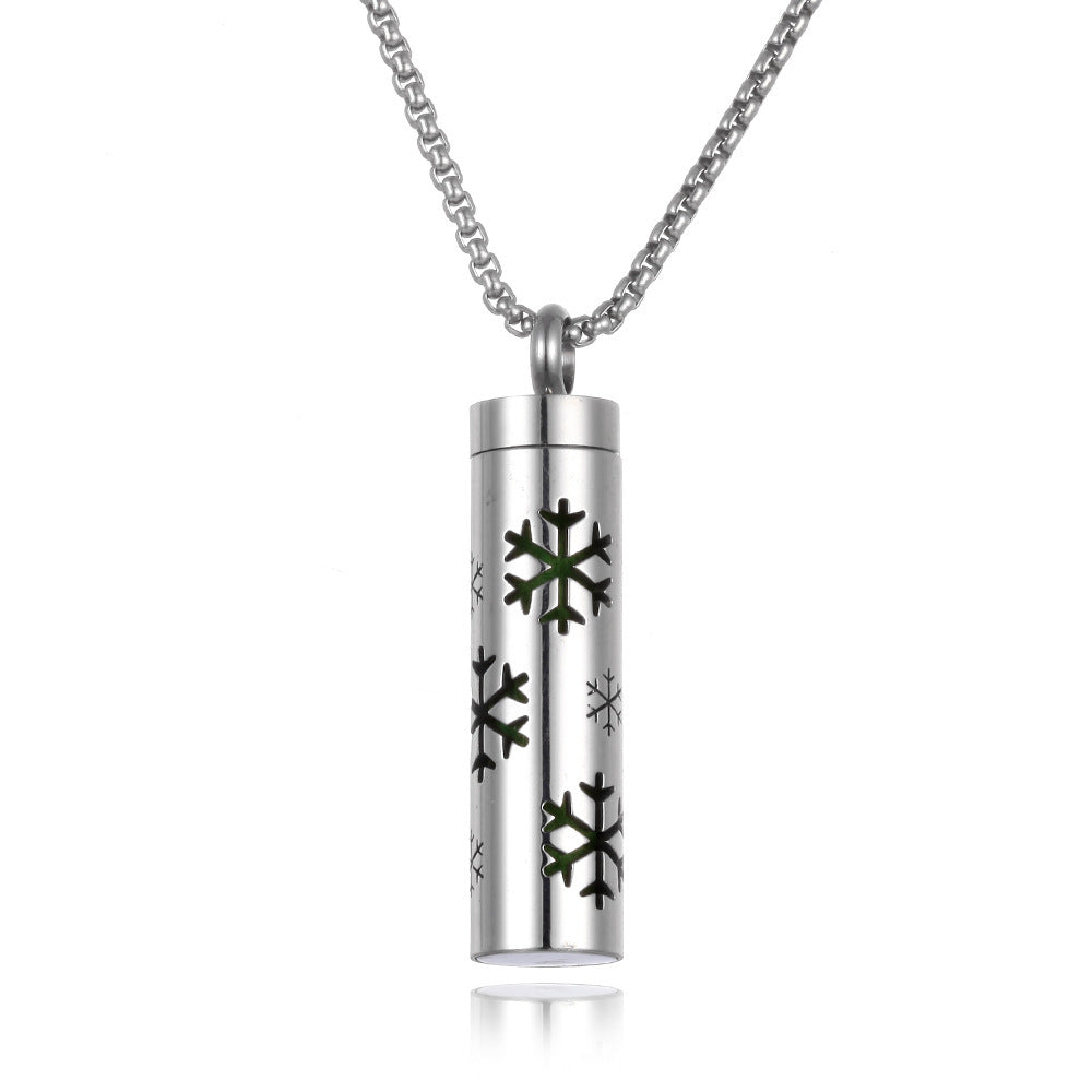 Aromatherapy Essential Oil Necklace – Titanium Steel