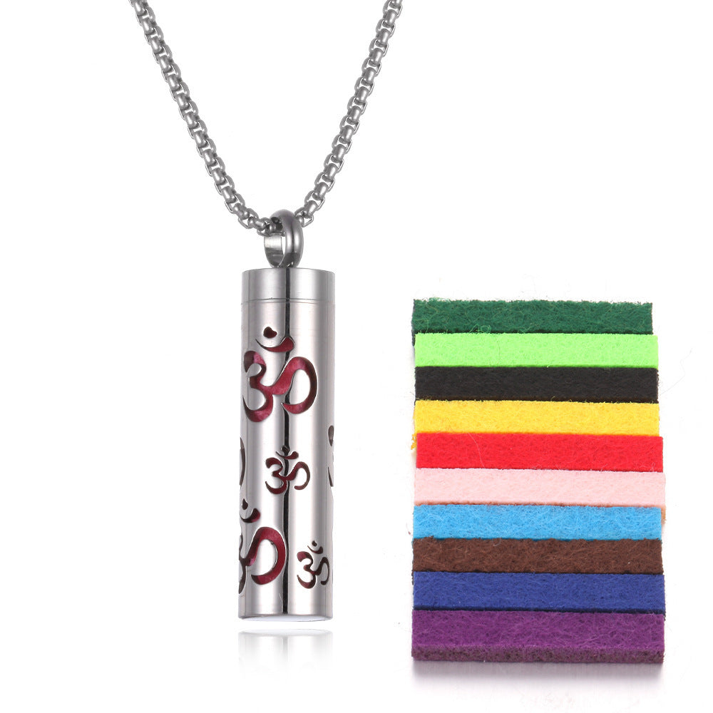 Aromatherapy Essential Oil Necklace – Titanium Steel