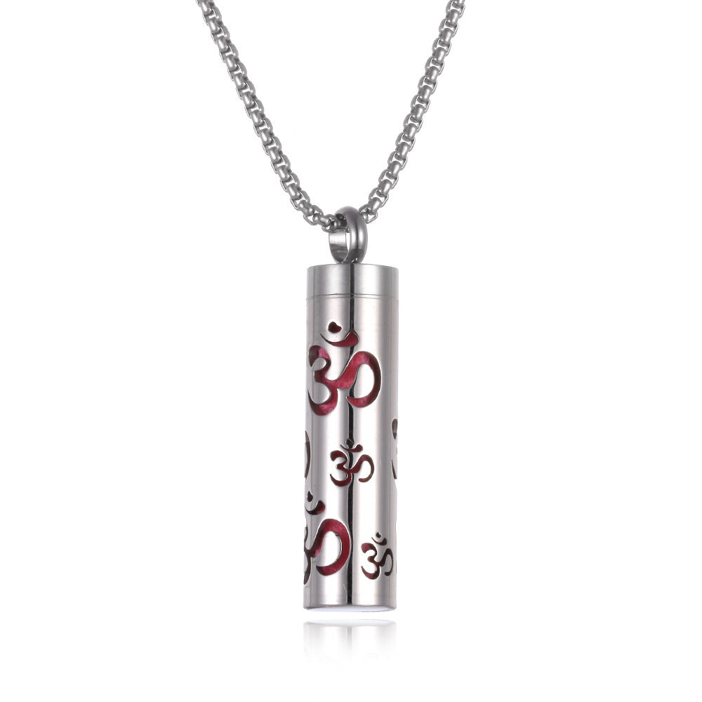 Aromatherapy Essential Oil Necklace – Titanium Steel